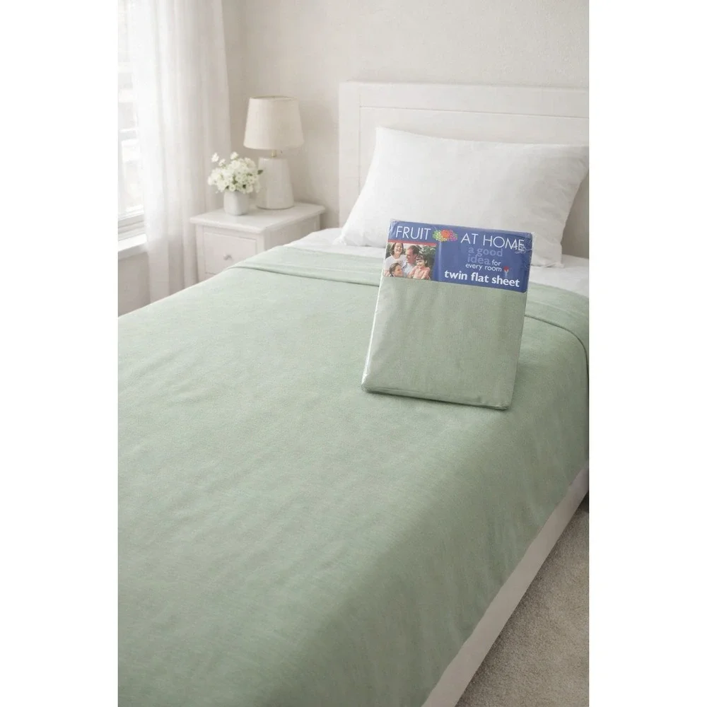 Vintage Fruit at Home Twin Fitted Sheet 1999 NIP Sage/Green
